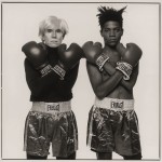 Andy Warhol y Jean Michel Basquiat retratados por Michael Halsband_1985