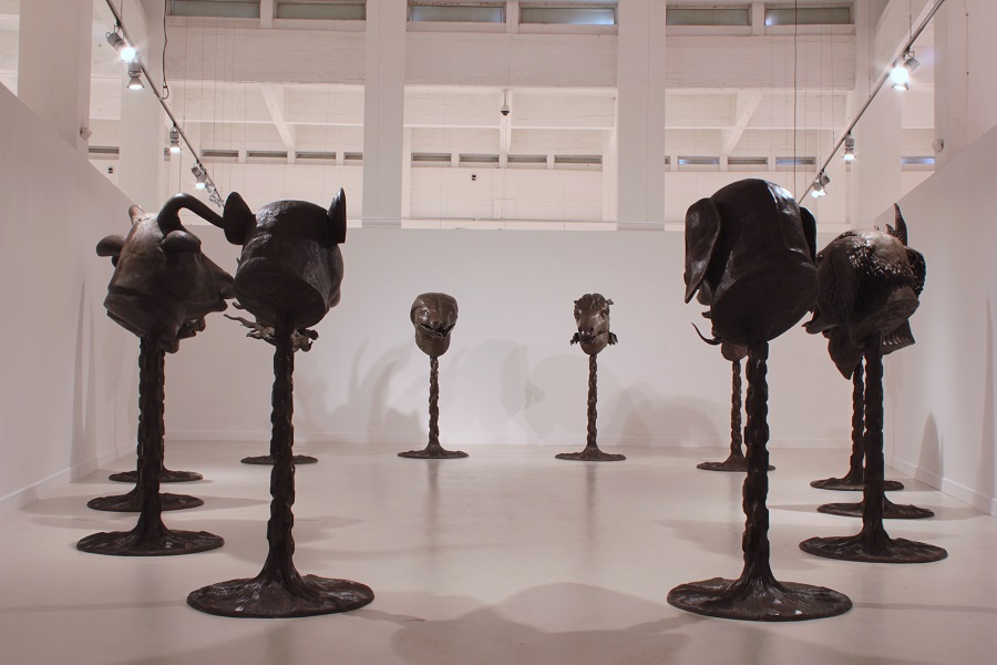 Ai Wei Wei-Circle of AnimalsZodiac Heads-Vista de la instalacion-Cortesia de Cac Malaga