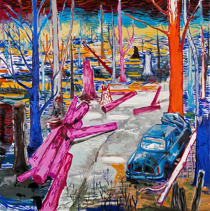 Abraham Lacalle, Gordini, 2016, óleo sobre lienzo, 200 x 200cm