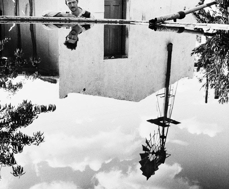 David Goldblatt, A plot-holder who shunted trains and dreamt of growing a garden with no bricks or concrete in it, watered from this dam, Koksoord, Randfontein, Transvaal, Gauteng, 1962 © The David Goldblatt Legacy Trust